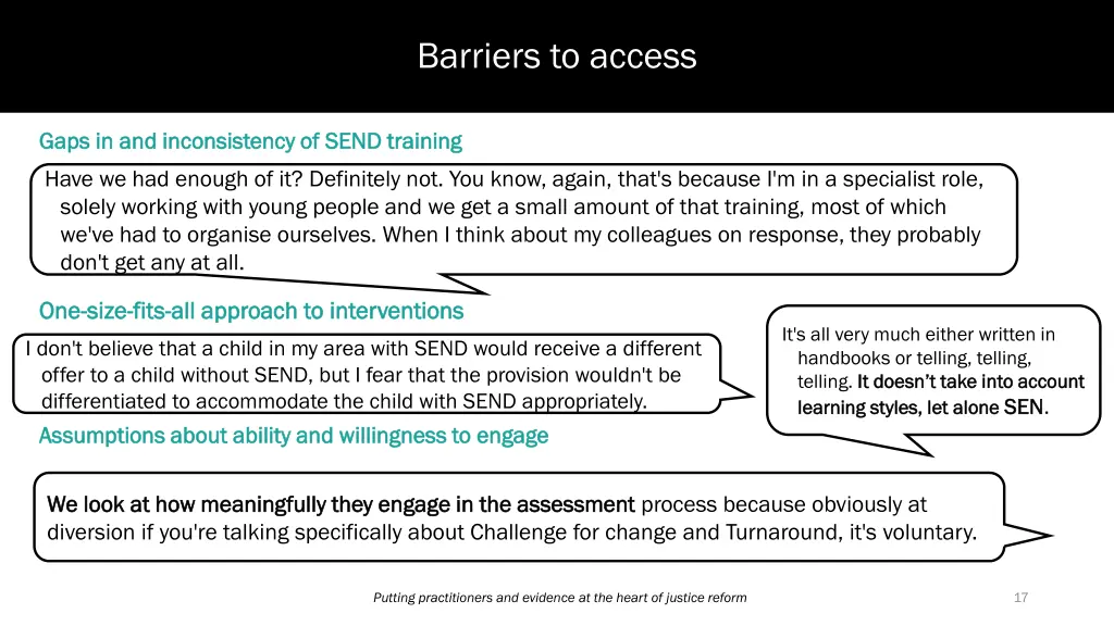 barriers to access 1