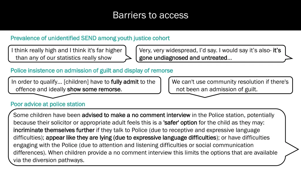 barriers to access