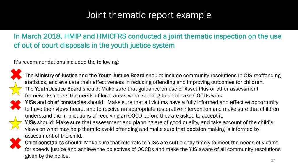 joint thematic report example