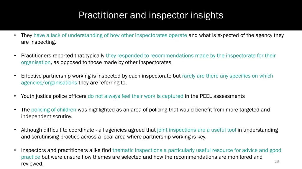 practitioner and inspector insights