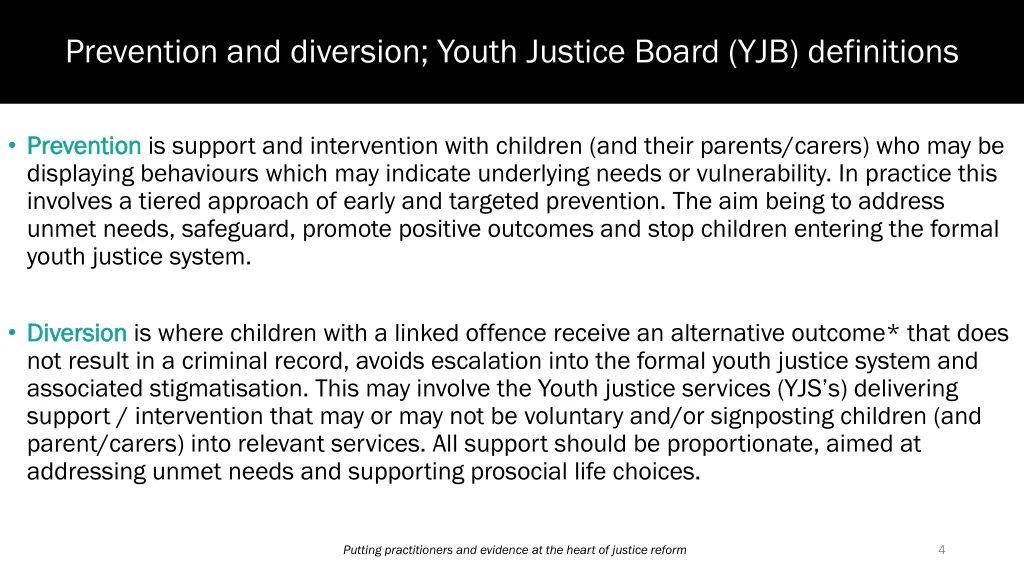 prevention and diversion youth justice board