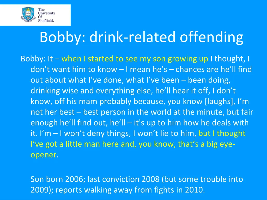 bobby drink related offending 1