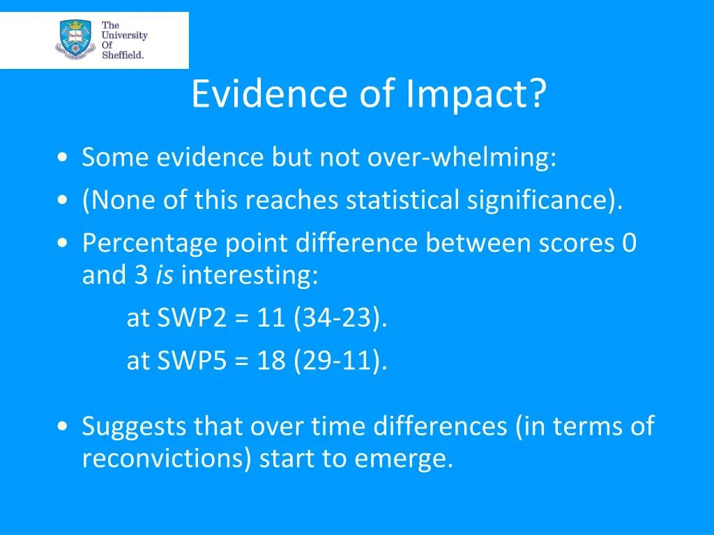 evidence of impact