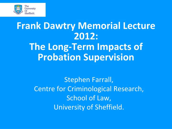 frank dawtry memorial lecture 2012 the long term