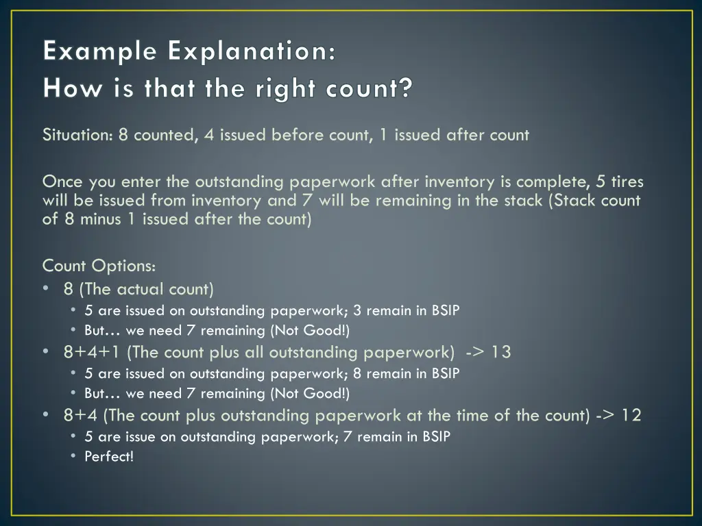 example explanation how is that the right count