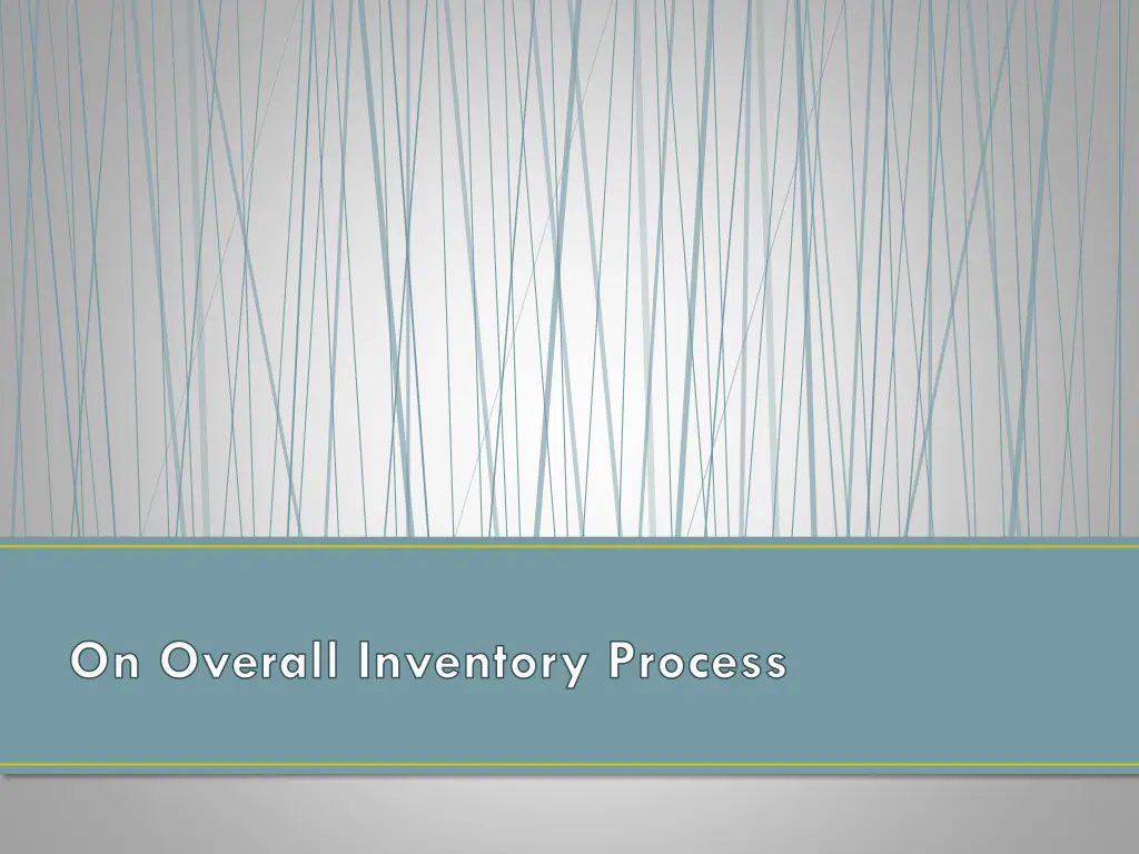 on overall inventory process