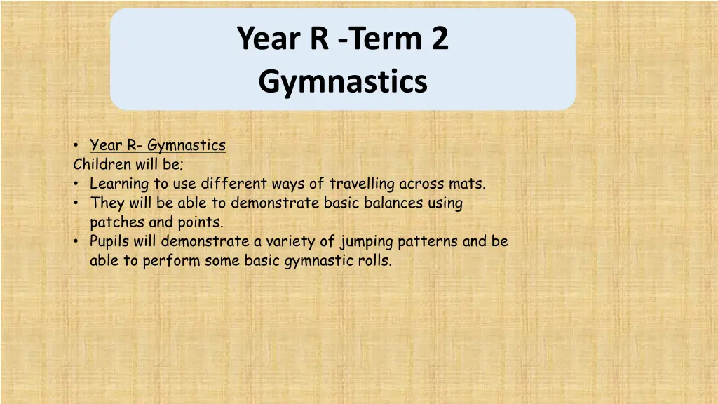 year r term 2 gymnastics