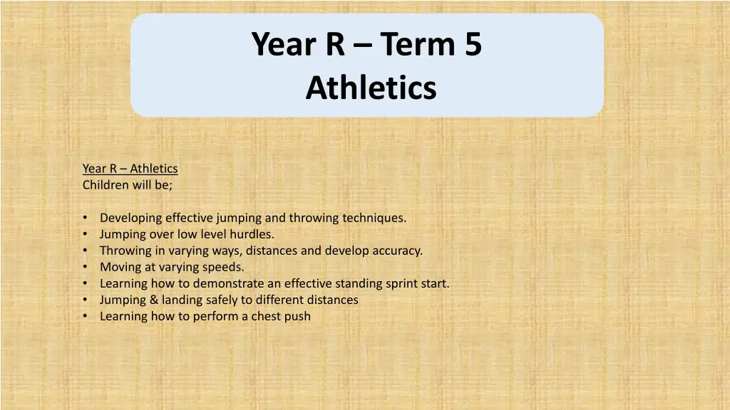 year r term 5 athletics