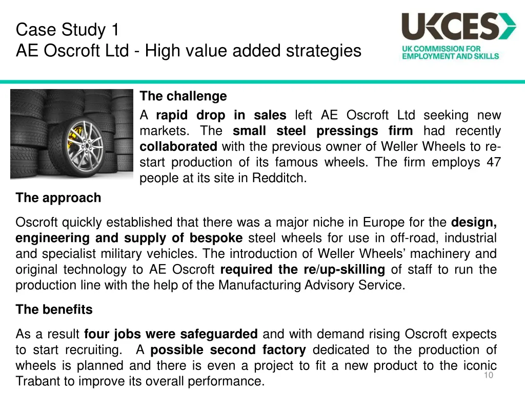 case study 1 ae oscroft ltd high value added