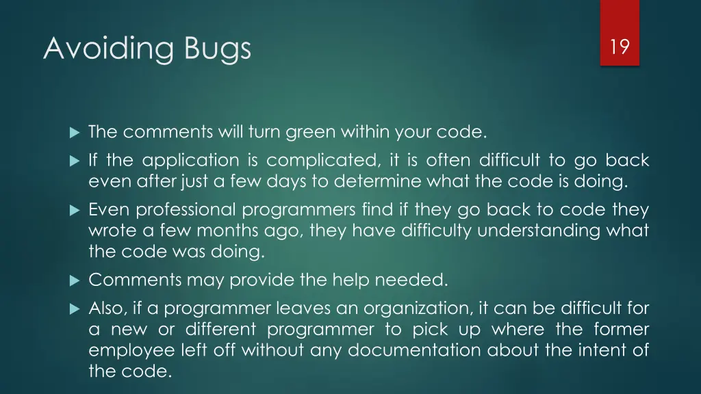 avoiding bugs 1