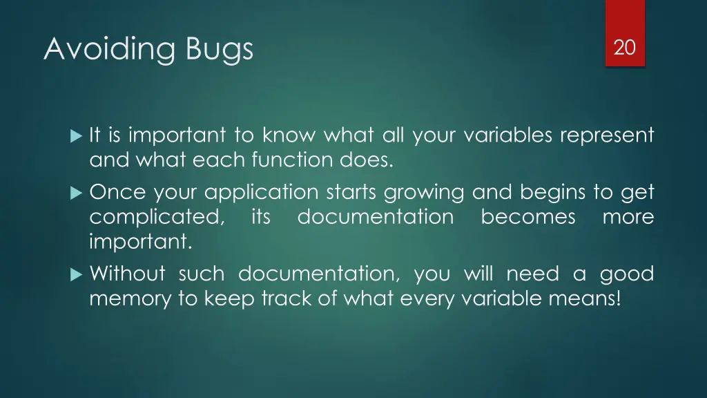 avoiding bugs 2