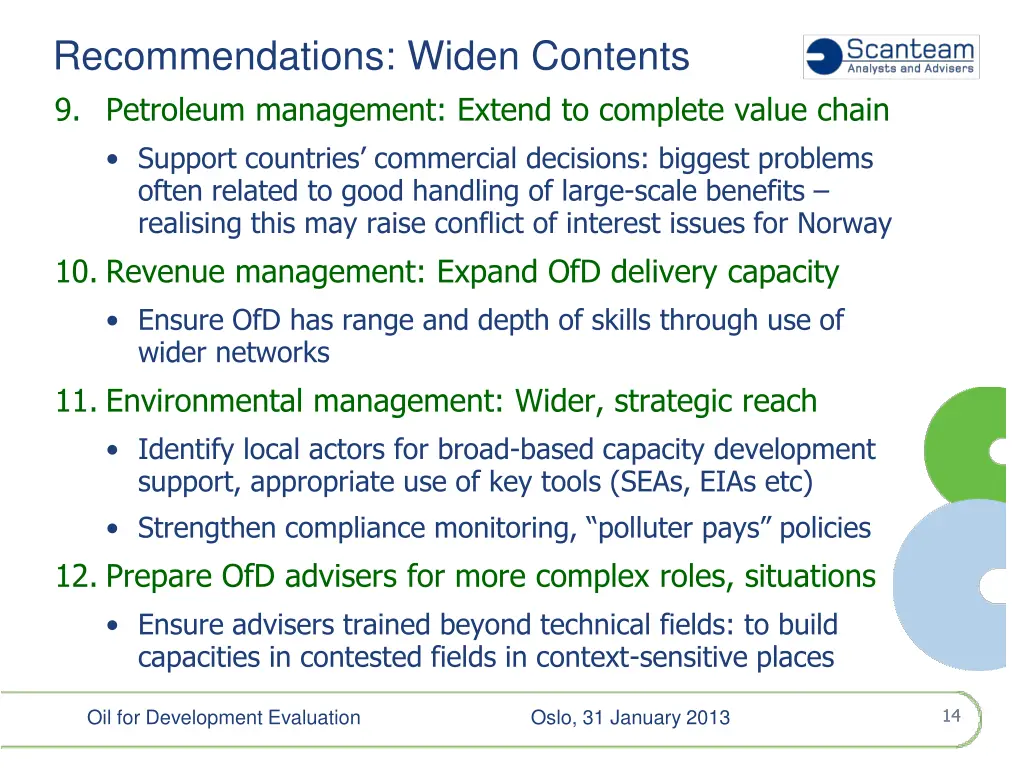 recommendations widen contents 9 petroleum