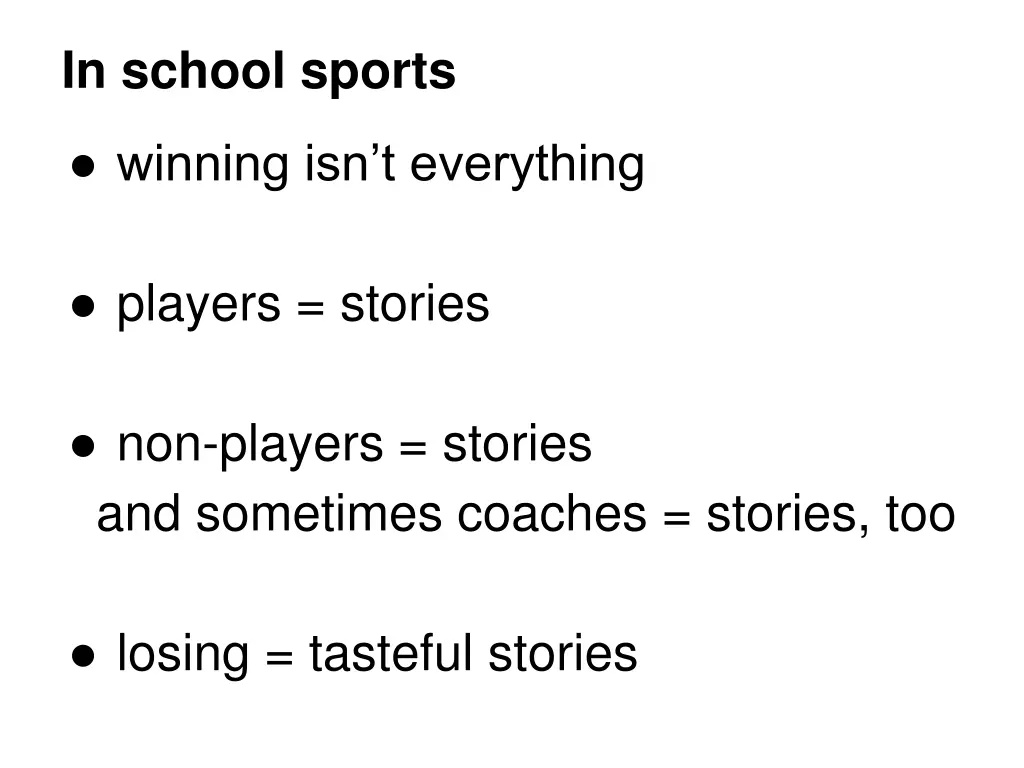 in school sports