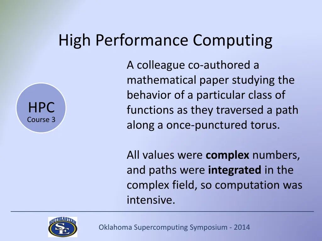 high performance computing 1