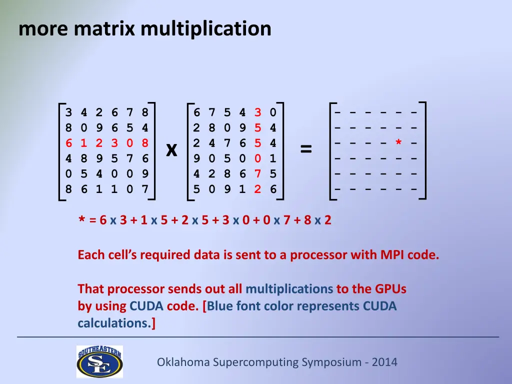 more matrix multiplication