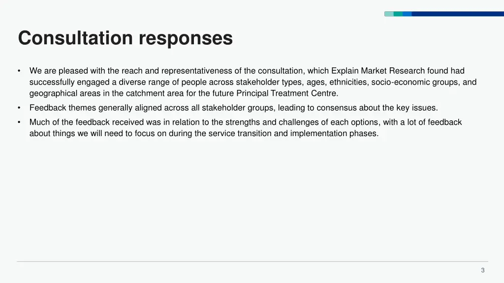 consultation responses