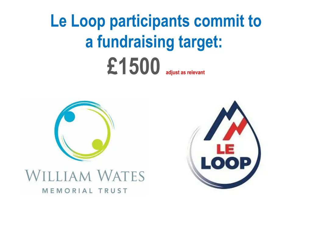 le loop participants commit to a fundraising