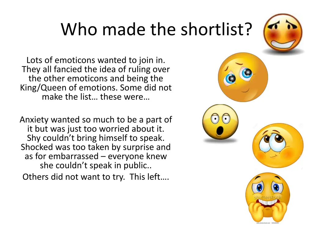 who made the shortlist