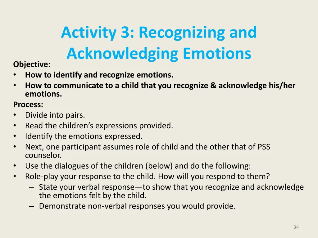 activity 3 recognizing and acknowledging emotions