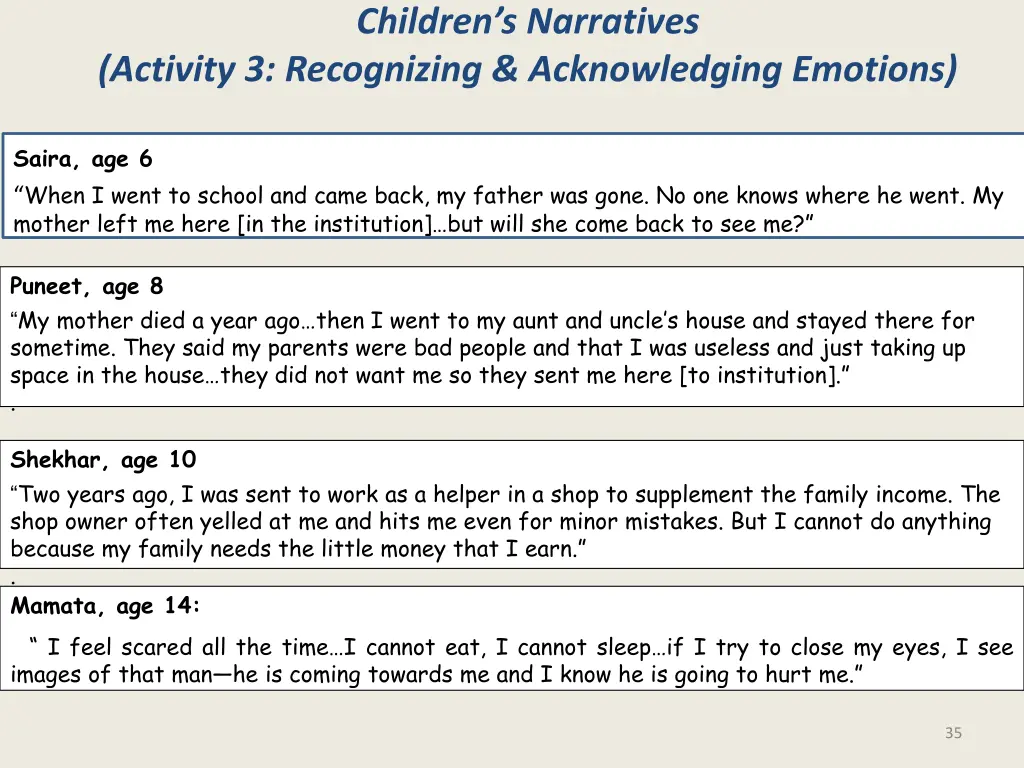 children s narratives