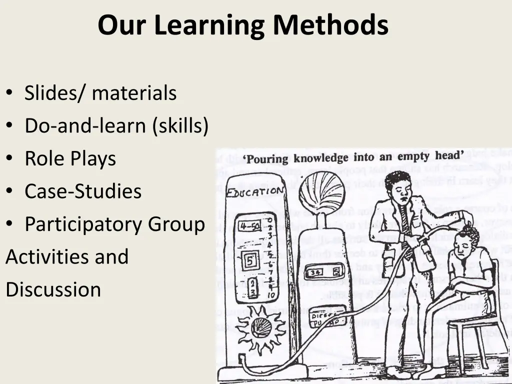 our learning methods