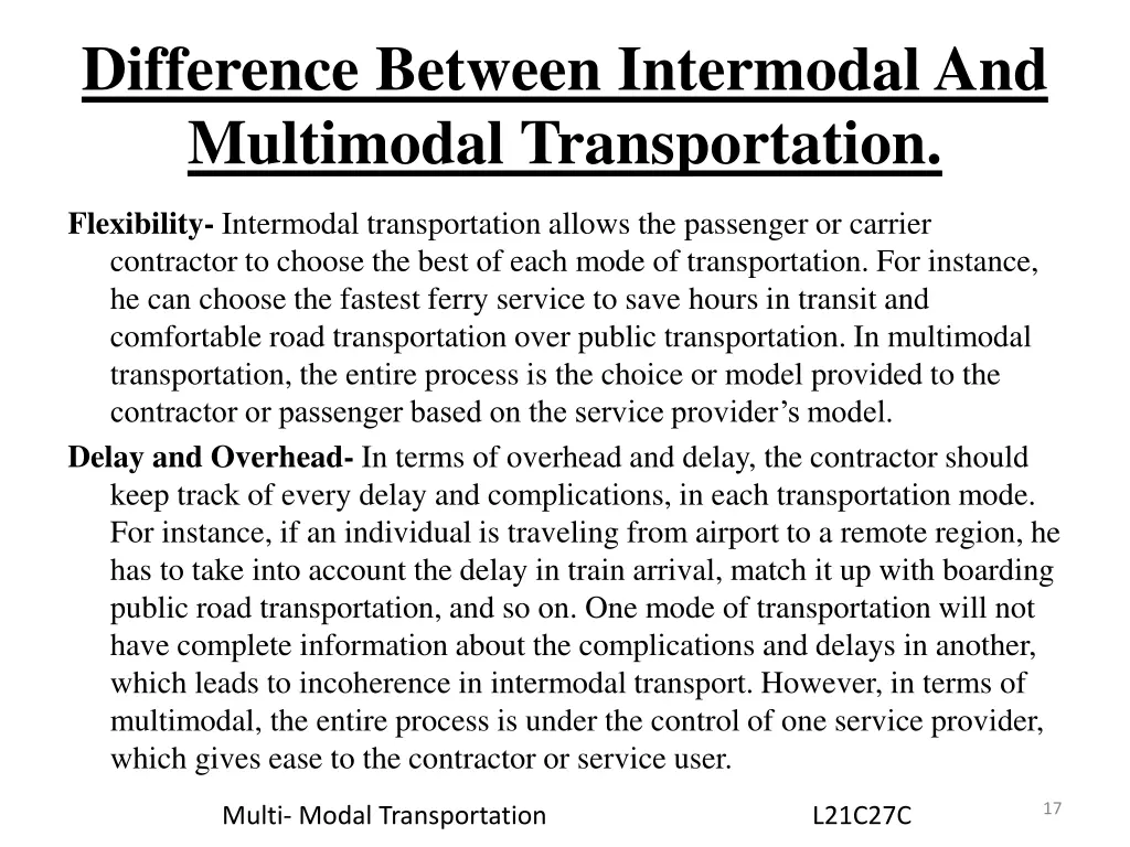 difference between intermodal and multimodal