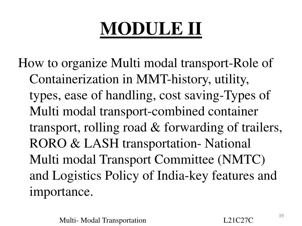 module ii