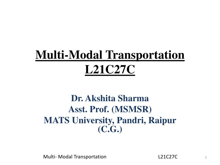 multi modal transportation l21c27c