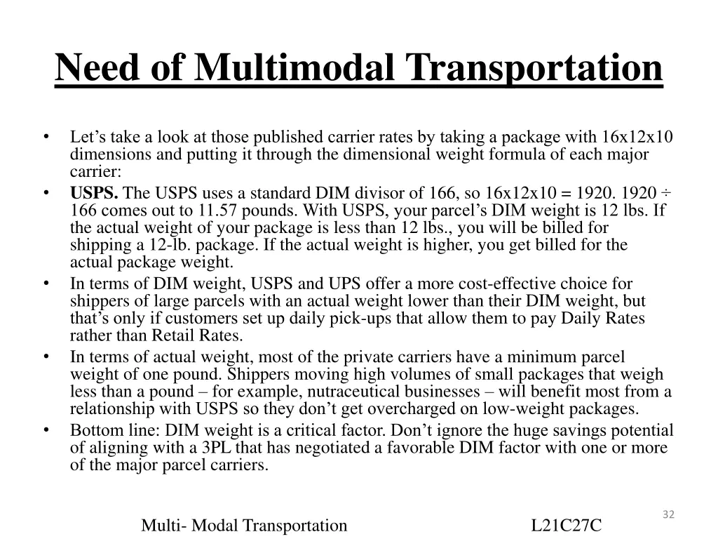 need of multimodal transportation 1