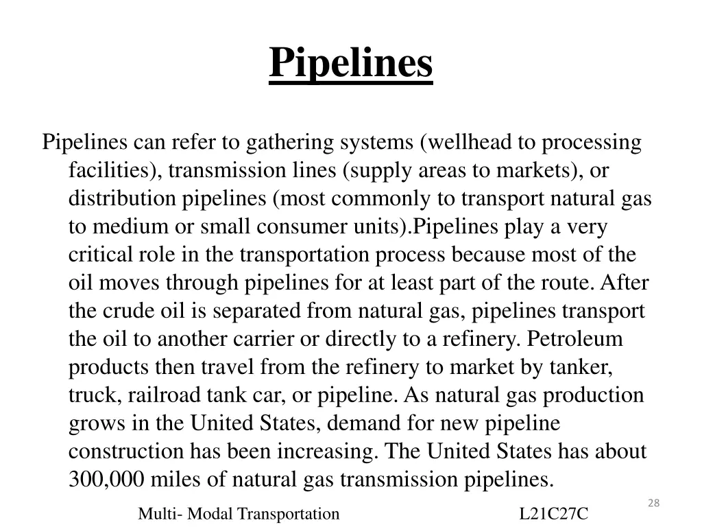 pipelines