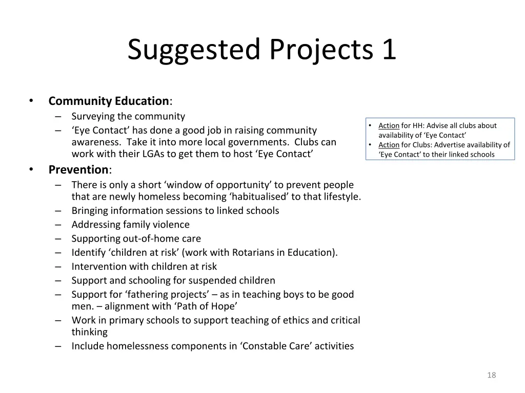 suggested projects 1