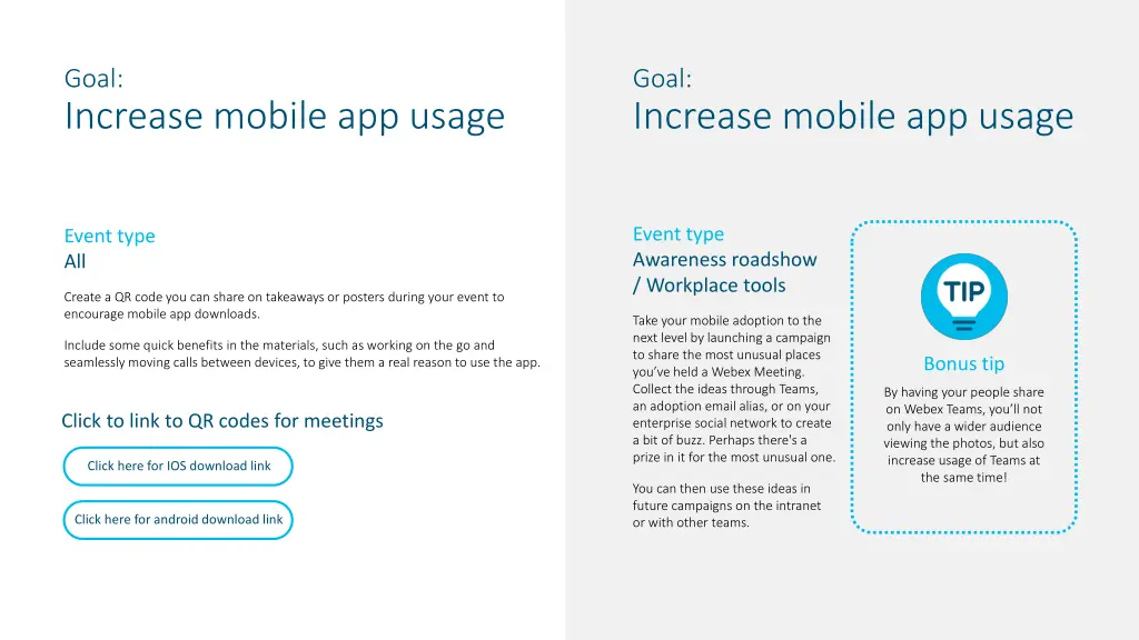 goal increase mobile app usage