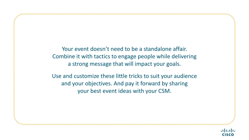 your event doesn t need to be a standalone affair