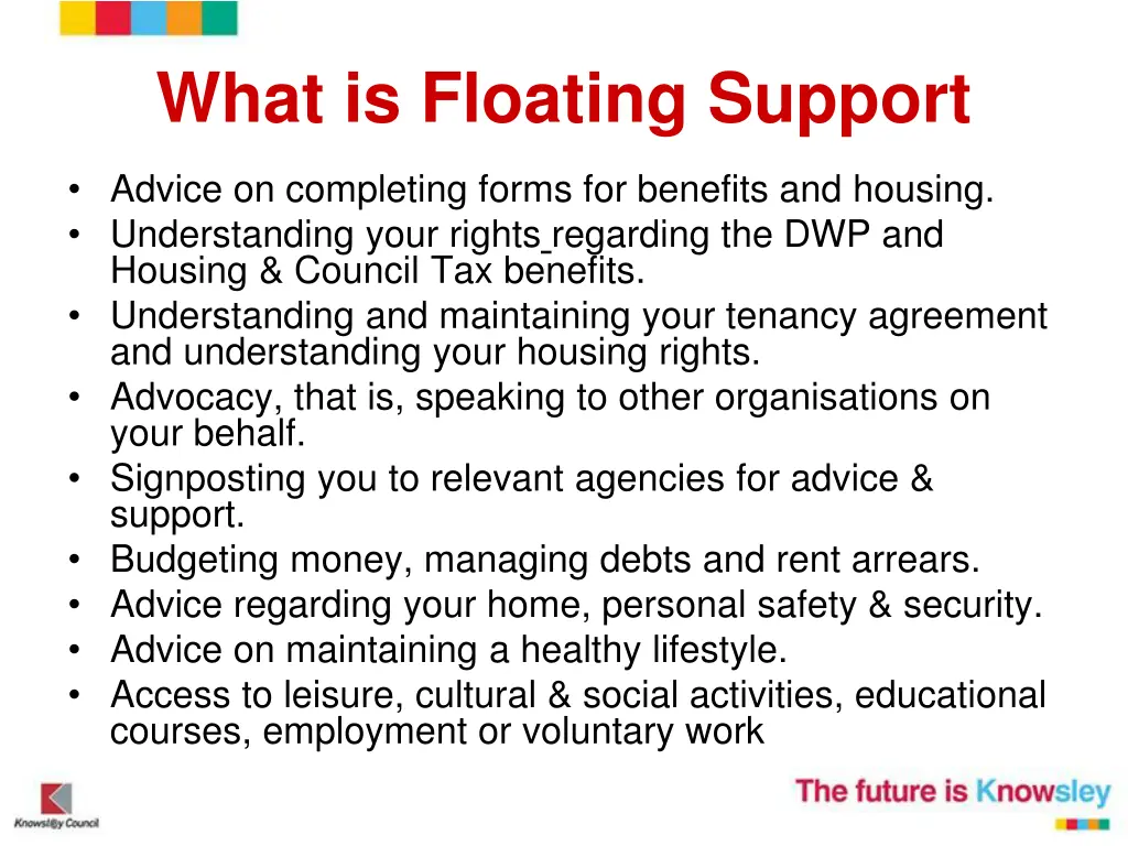 what is floating support