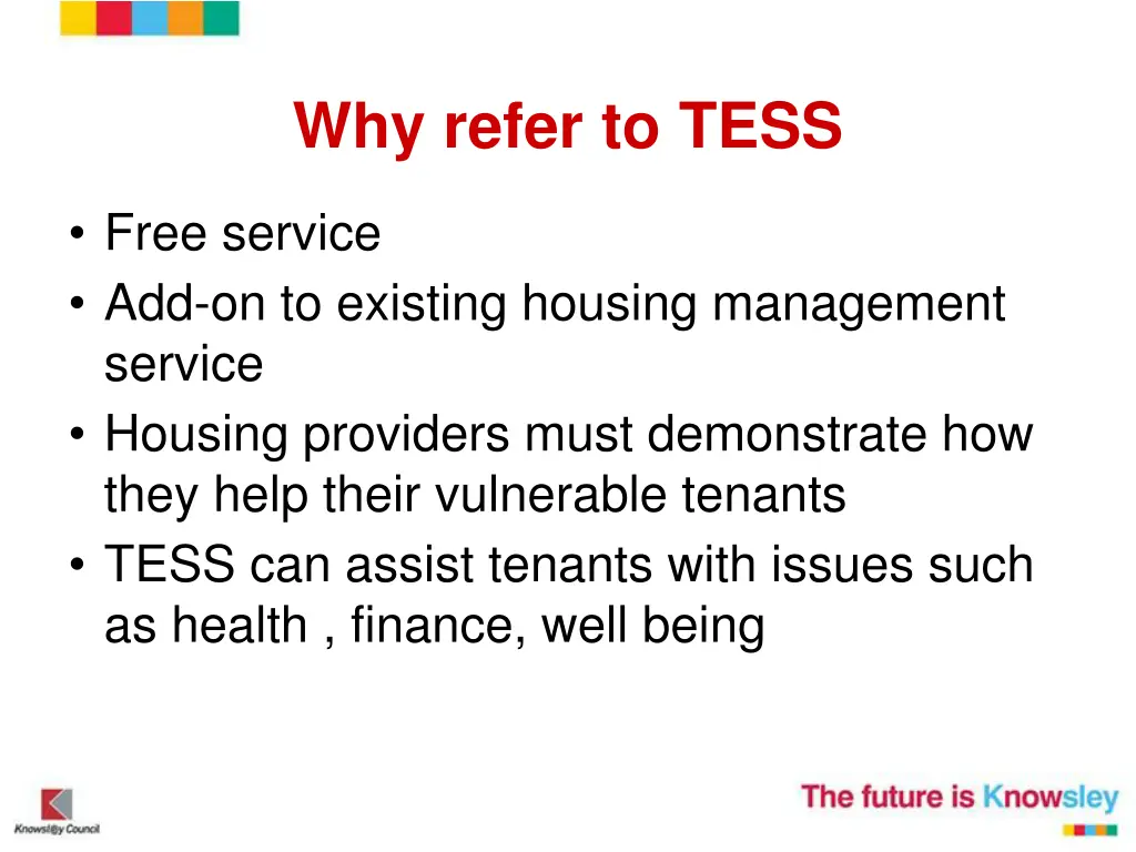 why refer to tess