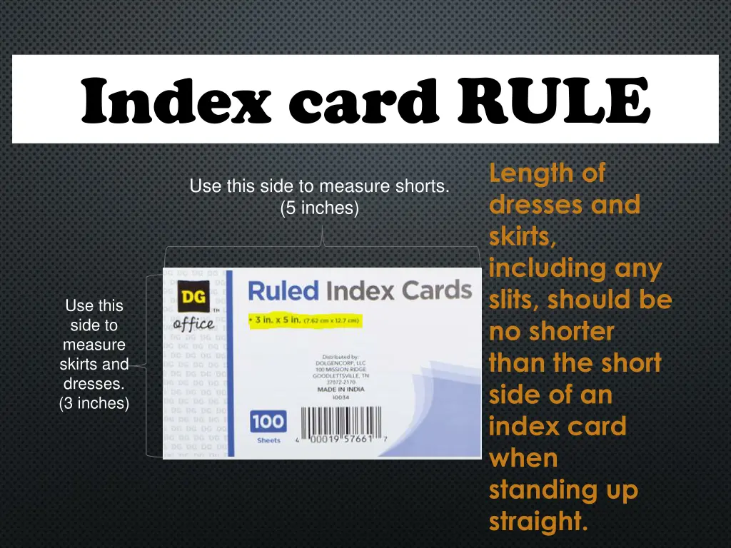 index card rule 1