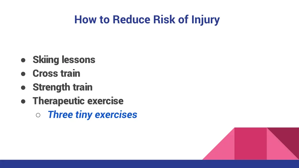 how to reduce risk of injury