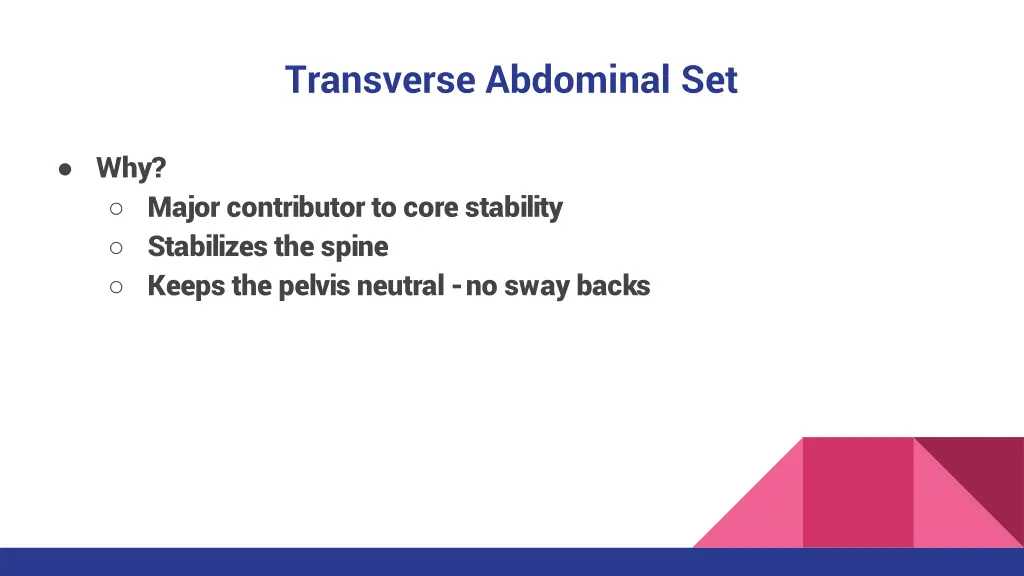 transverse abdominal set 1