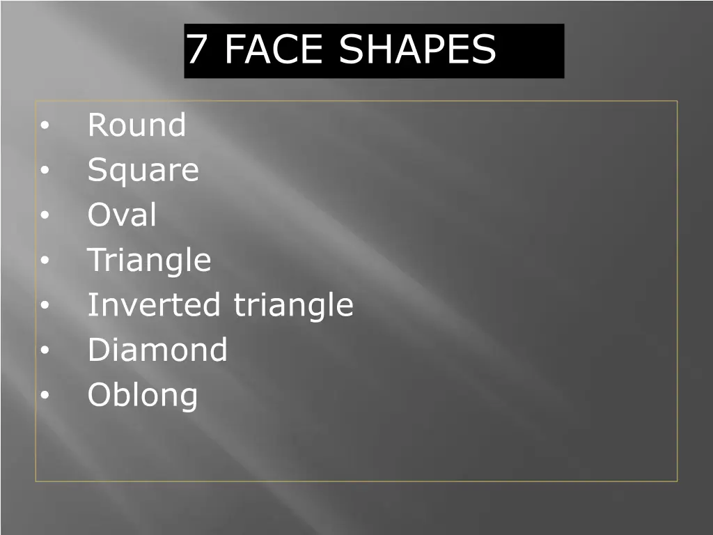 7 face shapes