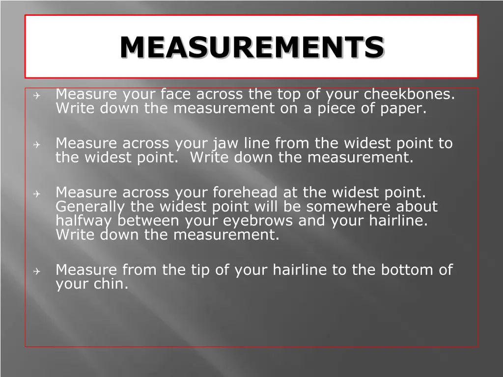 measurements