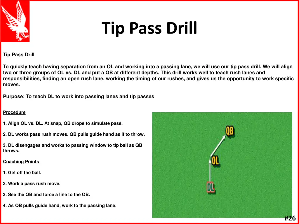 tip pass drill