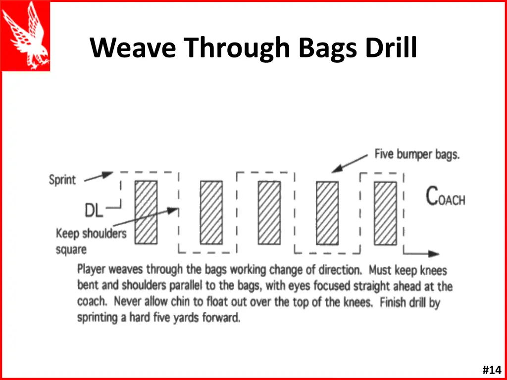 weave through bags drill