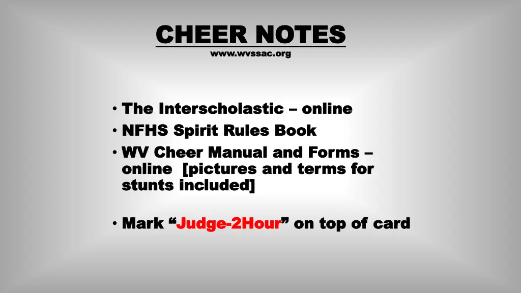 cheer notes cheer notes www wvssac org www wvssac