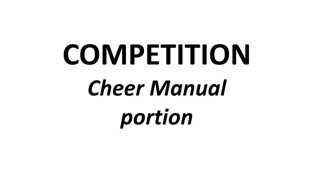 competition cheer manual portion