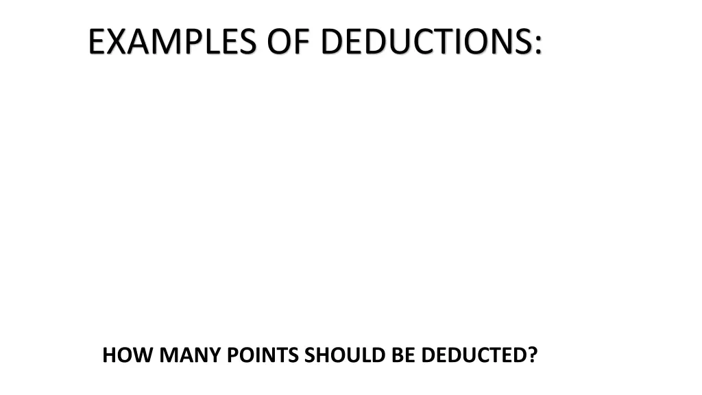 examples of deductions 1