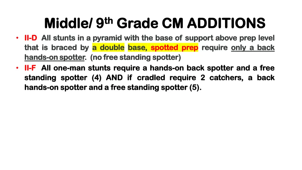 middle 9 middle 9 th ii ii d d all all stunts