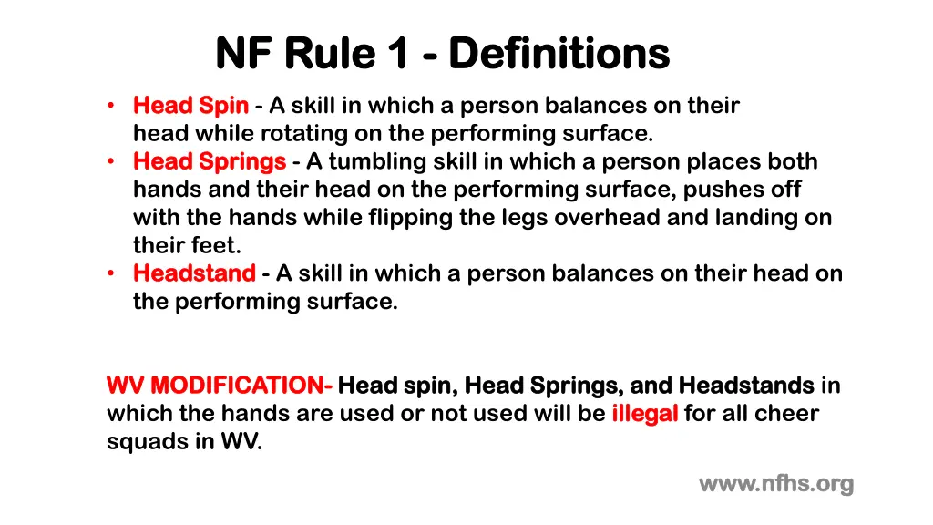 nf rule 1 nf rule 1 definitions definitions