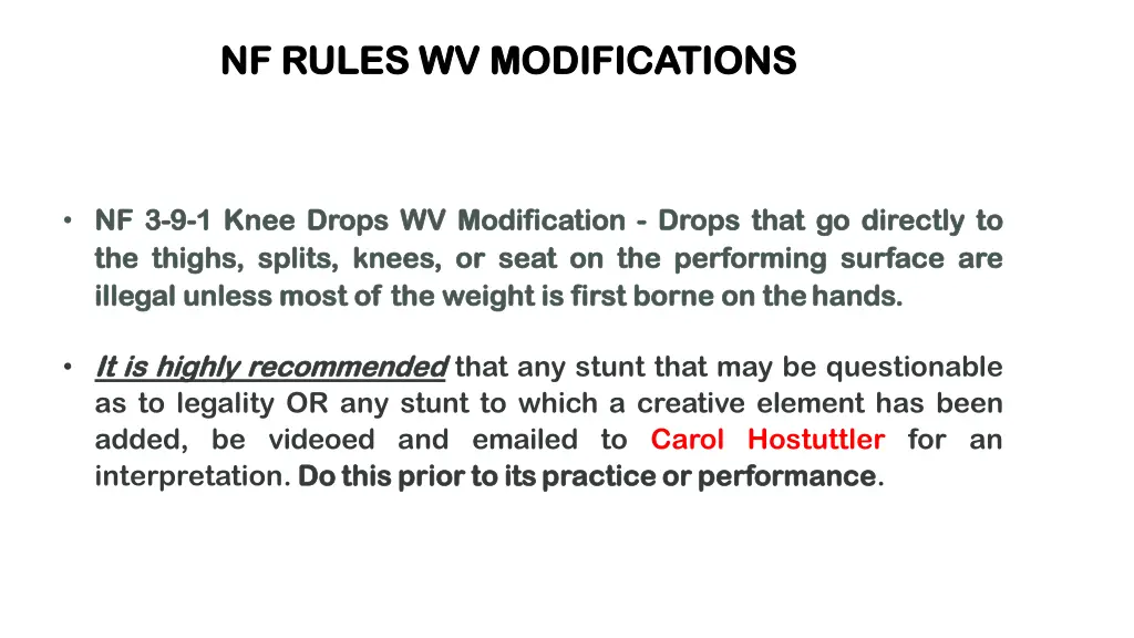 nf rules wv modifications nf rules 3