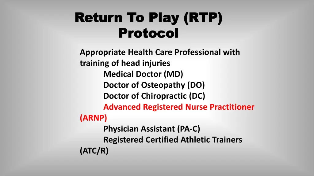 return to play rtp return to play rtp protocol 1