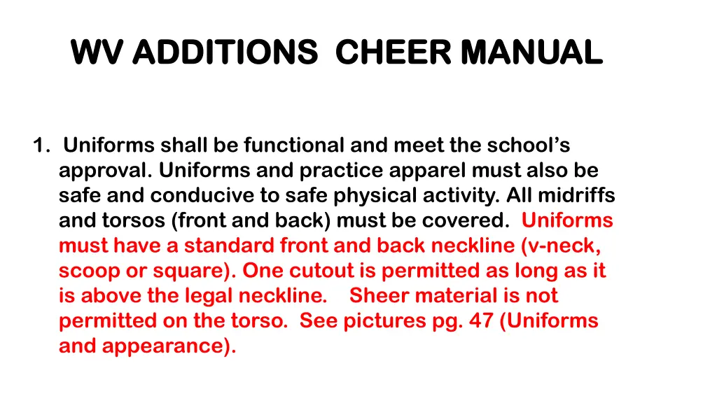 wv additions cheer manual wv additions cheer